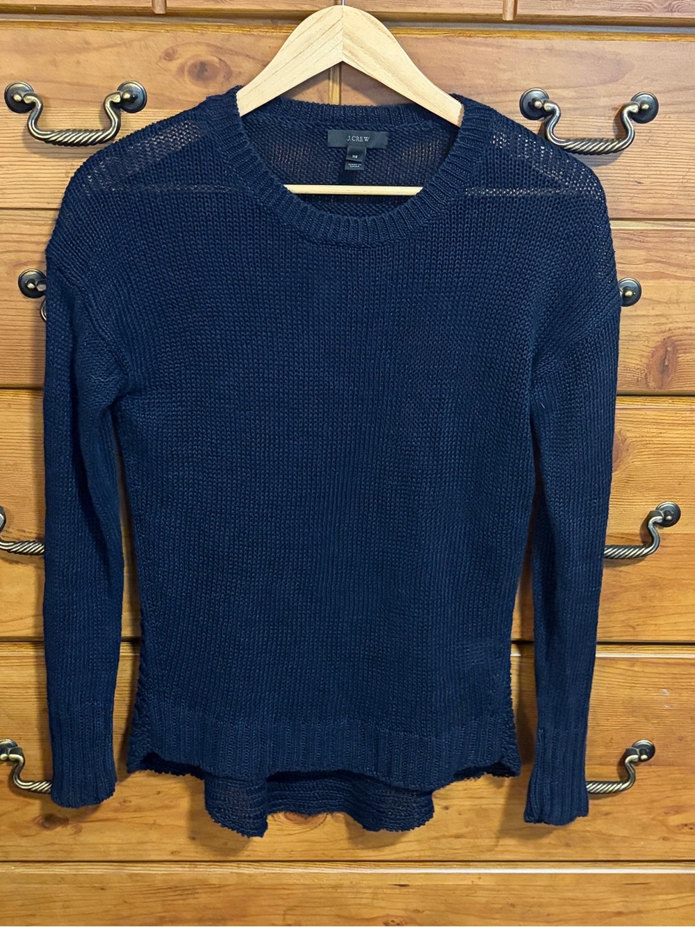 J. Crew Navy Lightweight Crewneck Sweater